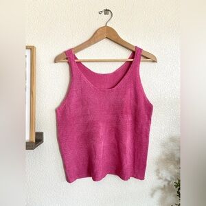 Knit pink tank top